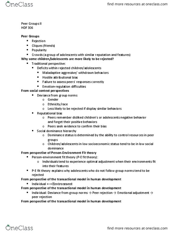 HDF 306 Lecture Notes - Lecture 7: Stress Management, Attribution Bias thumbnail