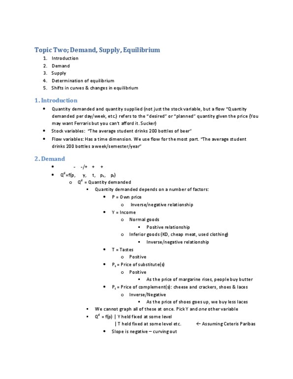Economics 1021A/B Lecture Notes - List Of Muppets, Demand Curve, Margarine thumbnail