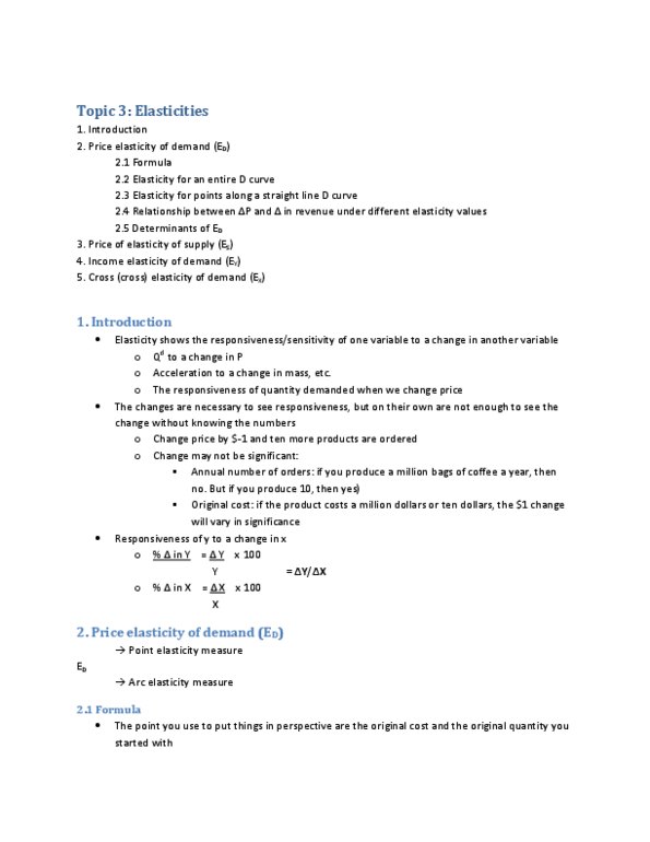 Economics 1021A/B Lecture Notes - Negative Relationship, Arc Elasticity, Inq Mobile thumbnail