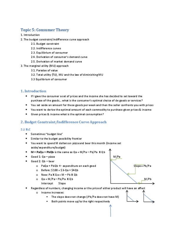 Economics 1021A/B Lecture Notes - Demand Curve, Qi, Budget Constraint thumbnail