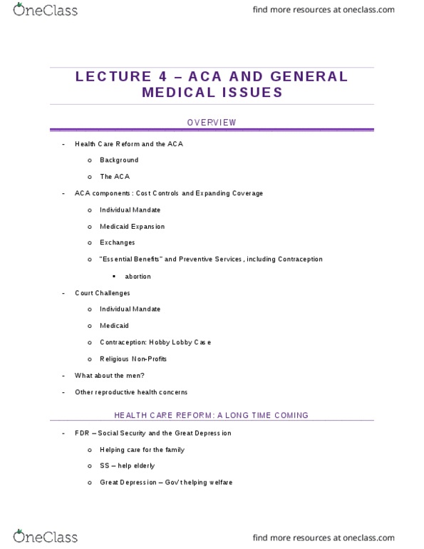 10:832:302 Lecture Notes - Lecture 4: Preventive Healthcare, Title X, Osteoporosis thumbnail
