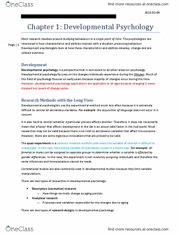 PSYCH 1XX3 Chapter Notes - Chapter 1: Anencephaly, Habituation, Retina thumbnail