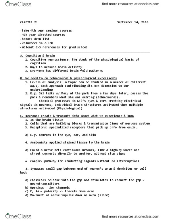 PSYC 221 Lecture Notes - Lecture 2: Radioactive Tracer, David H. Hubel, Neural Coding thumbnail