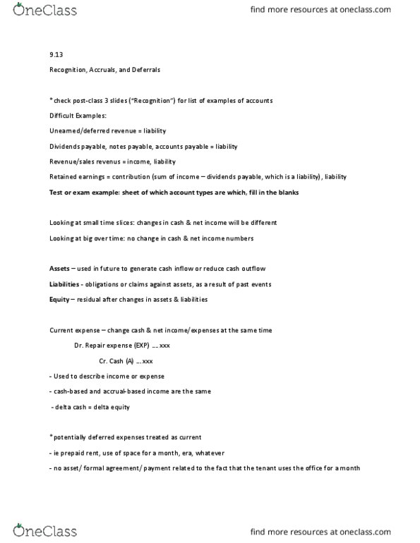 SMG AC 221 Lecture Notes - Lecture 3: Promissory Note, Retained Earnings, Accounts Payable thumbnail