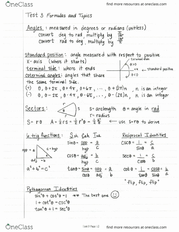 Math 1113 Final Test 3 Study Guide Oneclass Math 1113 Final Test 3 Study Guide Oneclass