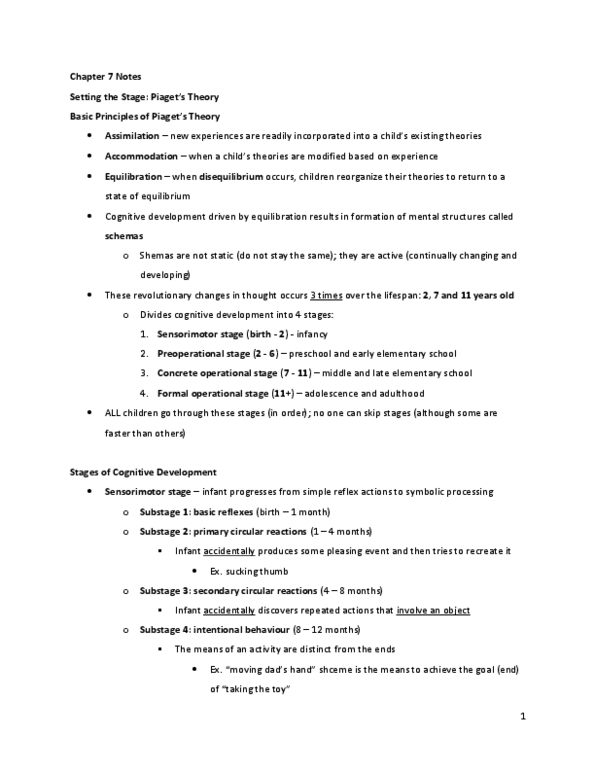 PSYCH211 Chapter Notes - Chapter 7: Thermostat, 18 Months, Information Processing Theory thumbnail