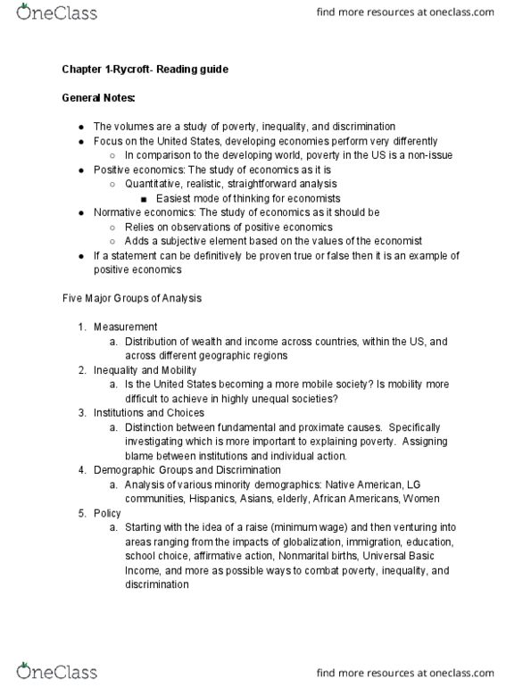 RCSSCI 220 Chapter Notes - Chapter 1: School Choice, Basic Income thumbnail