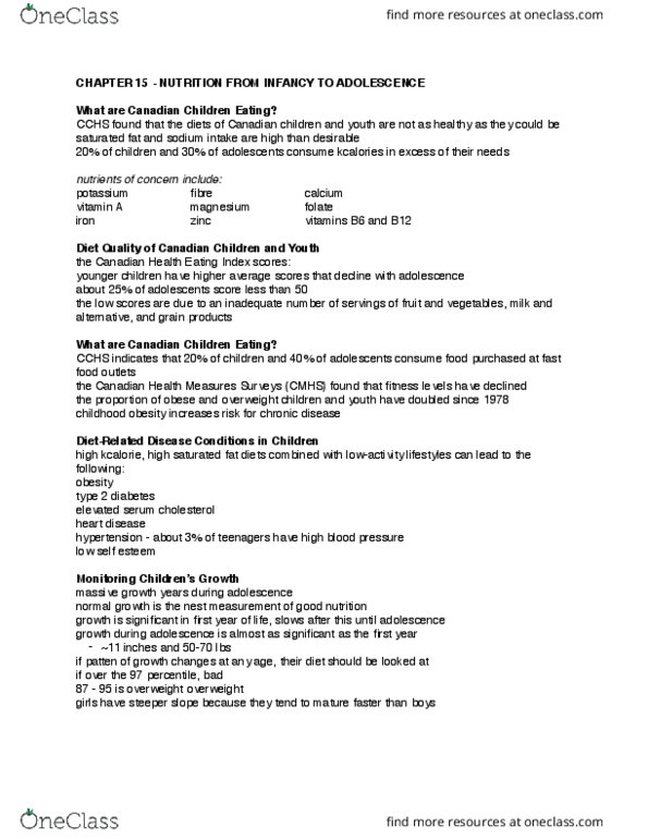 NUTR100 Chapter Notes - Chapter 15: Dietary Reference Intake, Attention Deficit Hyperactivity Disorder, Asthma thumbnail