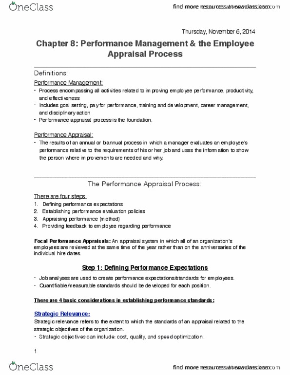 ADMS 2600 Lecture Notes - Lecture 8: Job Analysis, Performance Appraisal, Citron thumbnail