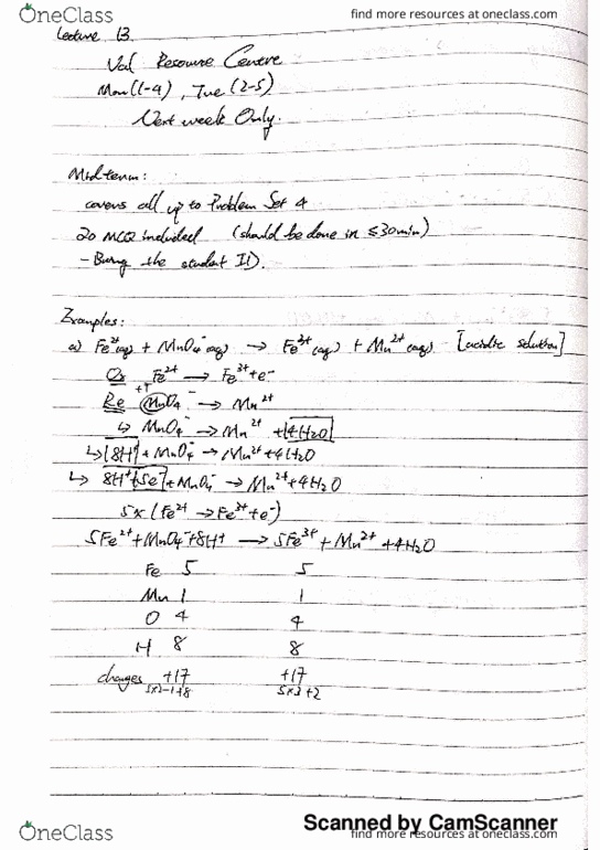 CHEM 111 Lecture 13: Examples of Balancing Redox Reactions thumbnail