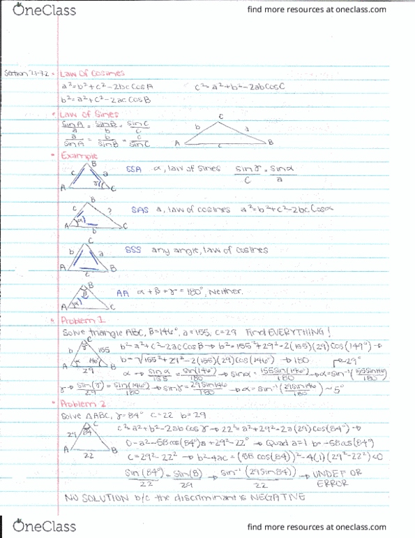 MATH 1113 Lecture 21: Section 7.1 Notes thumbnail