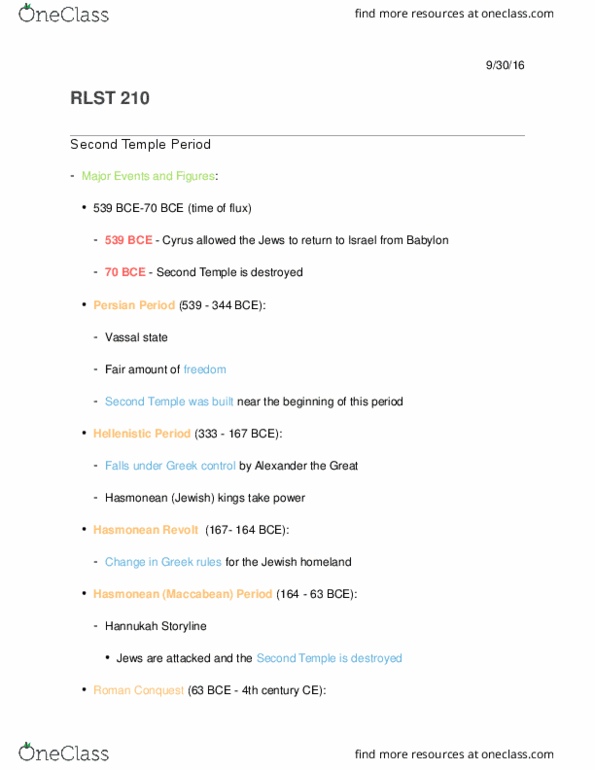 RLST 210 Lecture Notes - Lecture 5: Paul The Apostle, God-Fearer, Essenes thumbnail