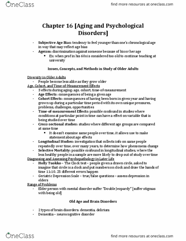 PSYB32H3 Chapter Notes - Chapter 16: Melatonin, Acute Stress Reaction, Cerebral Cortex thumbnail