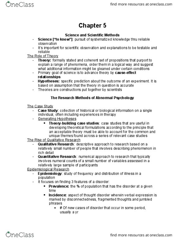 PSYB32H3 Chapter Notes - Chapter 5: Thought Disorder, Meta-Analysis, Operant Conditioning thumbnail