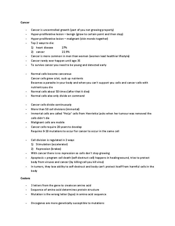 BPS 1101 Lecture Notes - World War I, Henrietta Lacks, Cell Division thumbnail