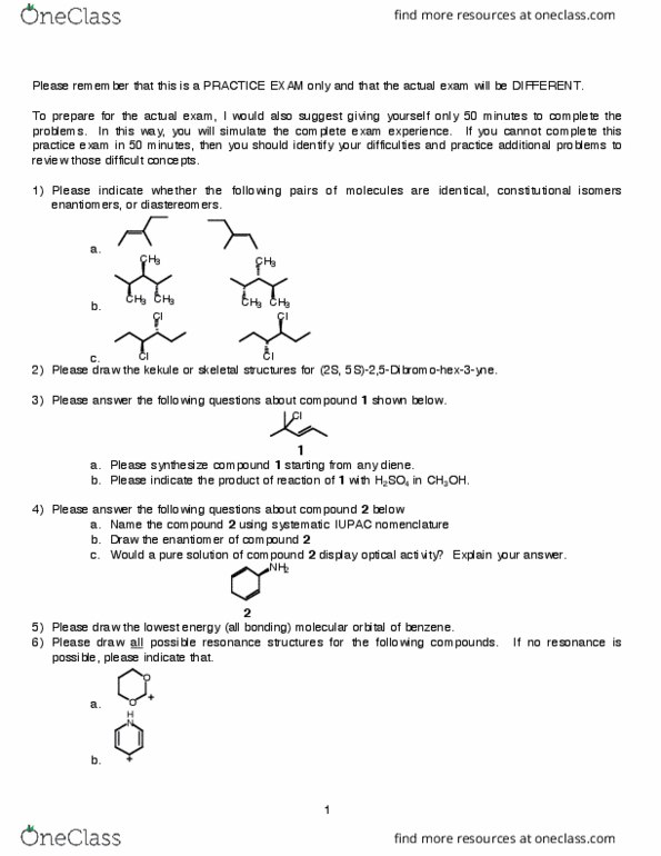 CHM 1240 Lecture Notes - Lecture 2: Reagent, Reaction Mechanism, Bromine thumbnail