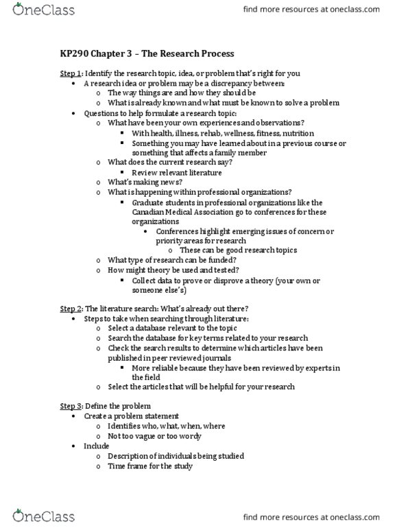 KP290 Chapter Notes - Chapter 3: Theoretical Definition, Null Hypothesis, Operational Definition thumbnail