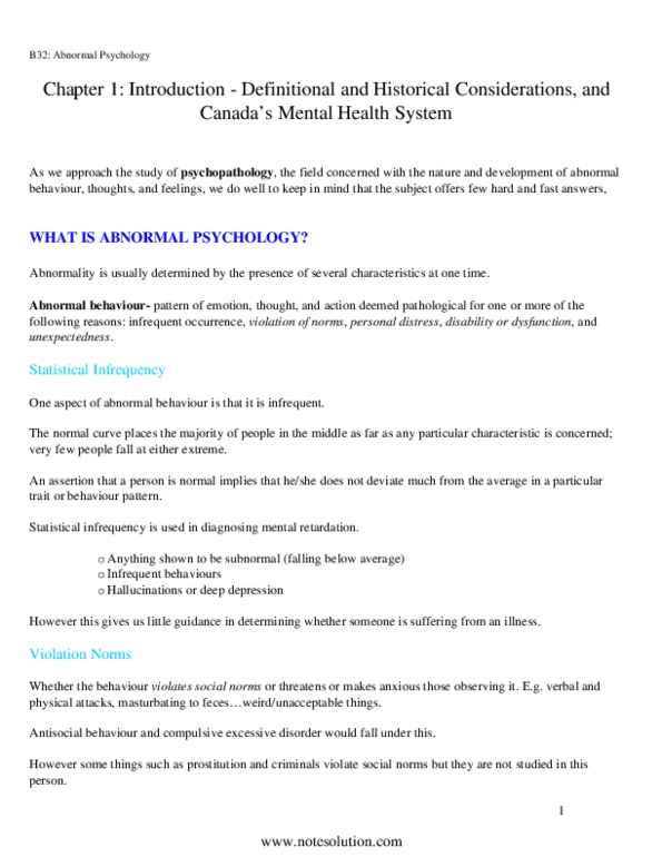 PSYB32H3 Chapter Notes - Chapter 1: Canadian Mental Health Association, Demonology, Dorothy Dix thumbnail