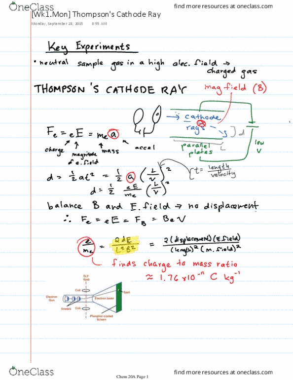 CHEM 20A Lecture 2: [Wk1.Mon] Experiments and Mass thumbnail