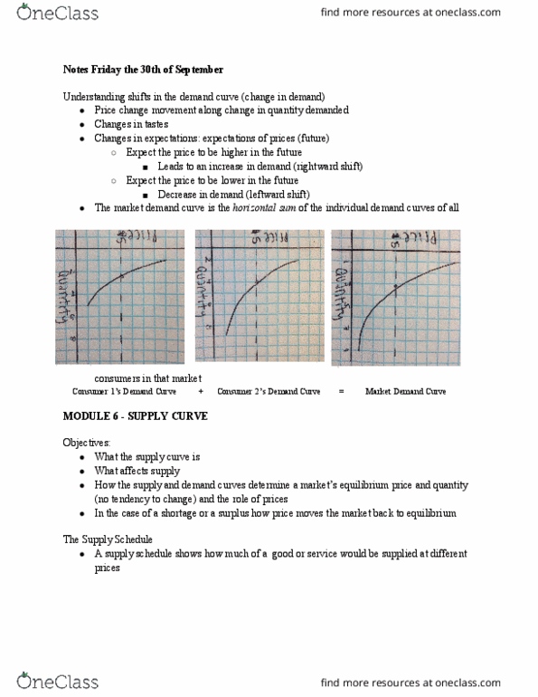 ECON 1 Lecture Notes - Lecture 4: Economic Equilibrium, Market Clearing, Demand Curve thumbnail