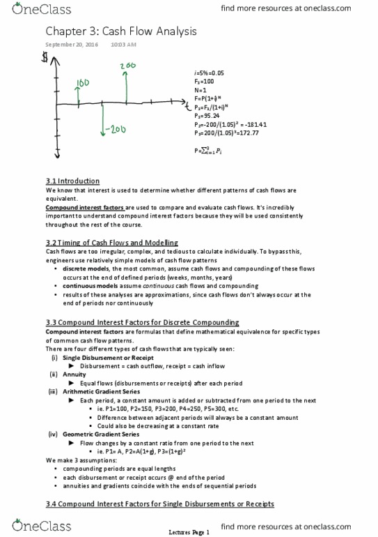 ECO 1192 Chapter Notes - Chapter 3: Sinking Fund, Cash Flow thumbnail