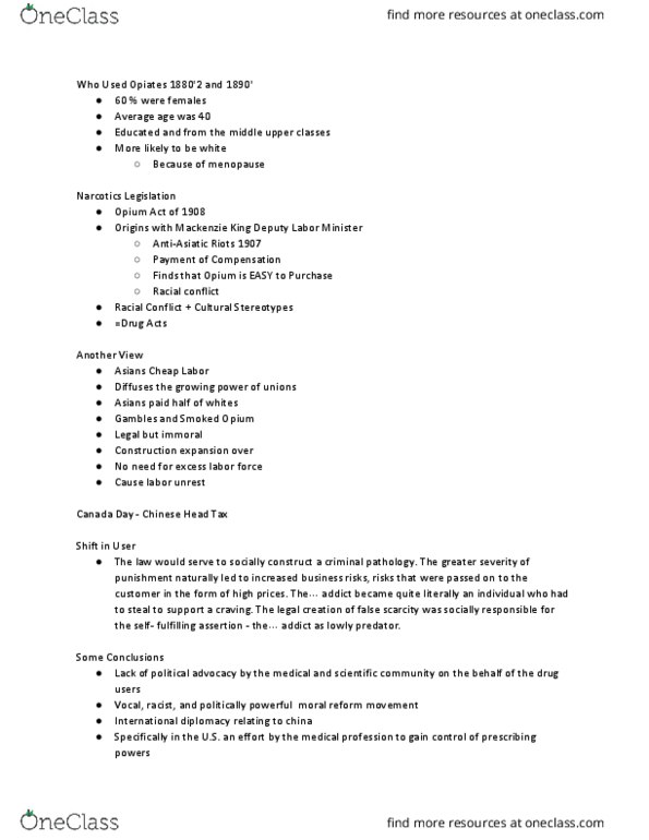 CRM 1300 Lecture Notes - Lecture 8: Canada Day, Chinese Head Tax In Canada, Menopause thumbnail