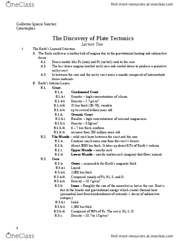 EARTHSS 17 Lecture Notes - Lecture 2: Meteorology, Supercontinent, Continental Shelf thumbnail