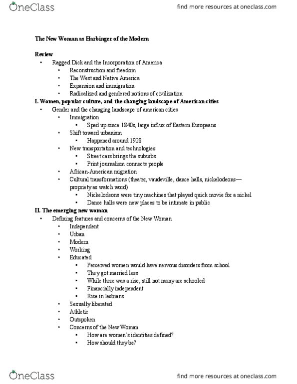 HIS 356K Lecture Notes - Lecture 7: Margaret Sanger, United States Constitution, List Of The 4400 Episodes thumbnail