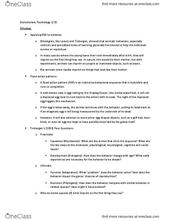 PSY 375 Lecture Notes - Lecture 2: Kakapo, Melanin, Ontogeny thumbnail
