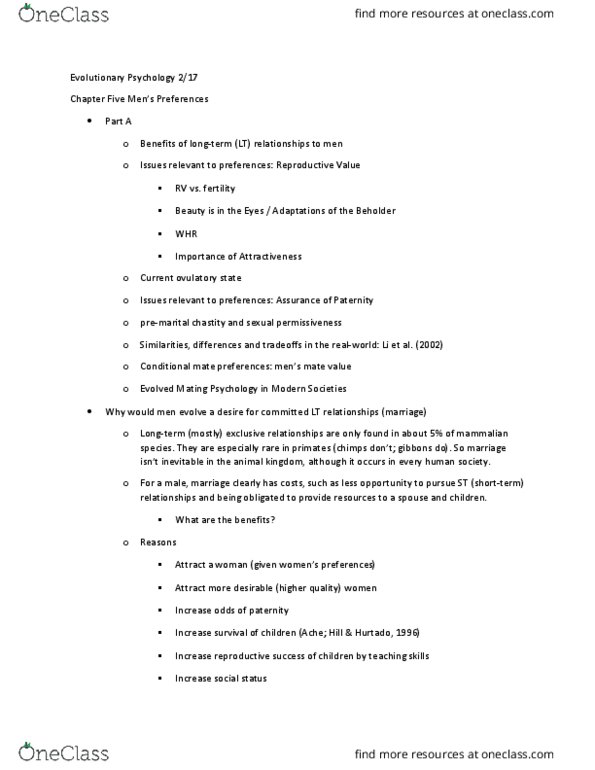 PSY 375 Lecture Notes - Lecture 10: Science Daily, Dilute Budgerigar Mutation, Social Stigma thumbnail