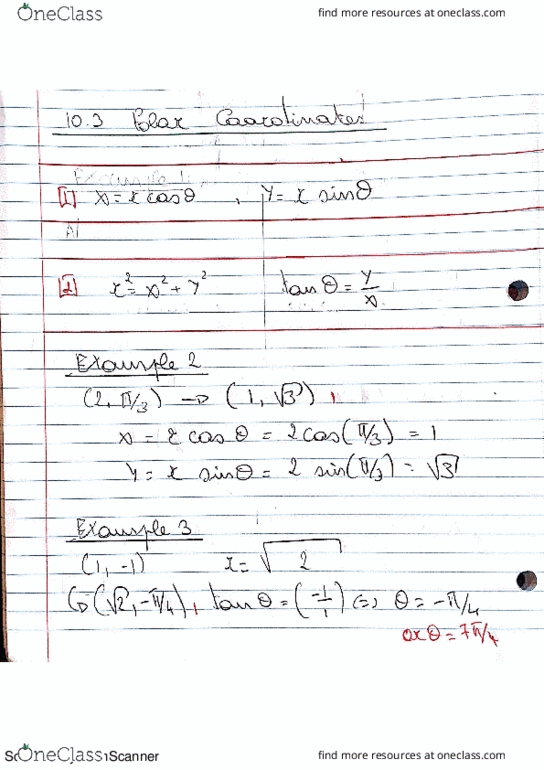 MATH 2D Chapter 10.3: Polar Coordinates thumbnail