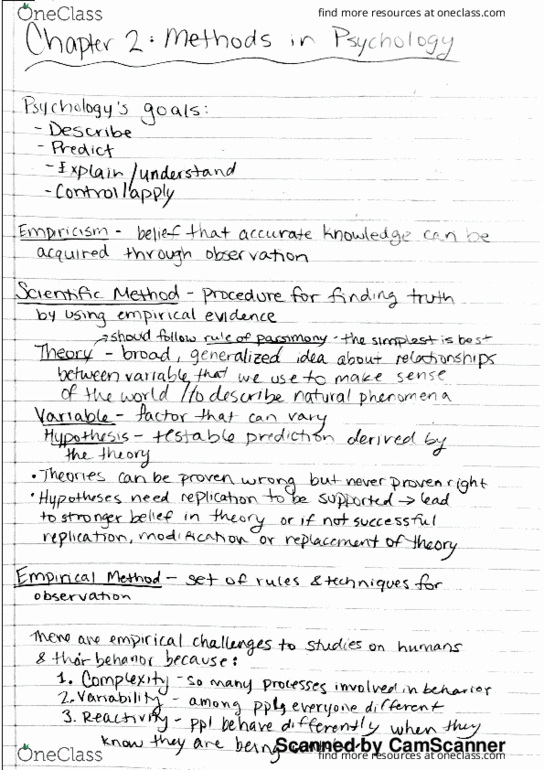 PSY 101 Chapter 2: Methods in Psychology thumbnail