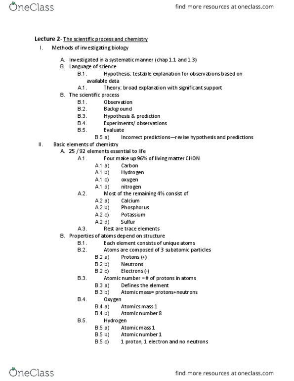 01:119:115 Lecture Notes - Lecture 2: Chemical Polarity, Atomic Mass, Hydrogen Bond thumbnail