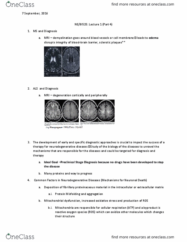 CAS BI 525 Lecture Notes - Lecture 1: Proteasome, Neurodegeneration, Excitotoxicity thumbnail
