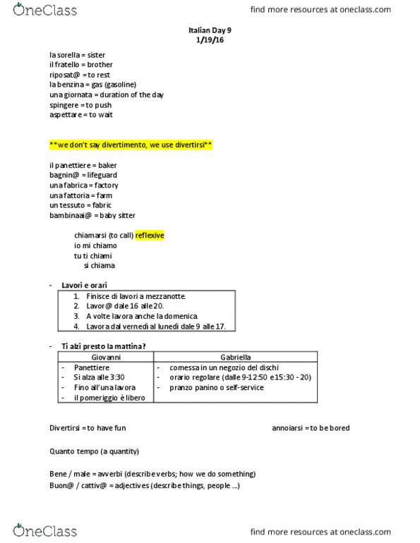 ITAL 102 Lecture Notes - Lecture 13: Divertimento thumbnail