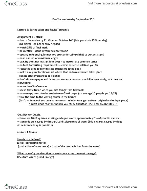 FARE 1300 Lecture Notes - Lecture 32: April 2015 Nepal Earthquake, Tsunami Warning System, Eurasian Plate thumbnail