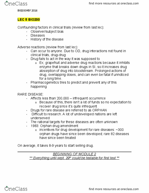 BIO200H5 Lecture Notes - Lecture 5: Acetylcholine, Partial Agonist, Atropine thumbnail