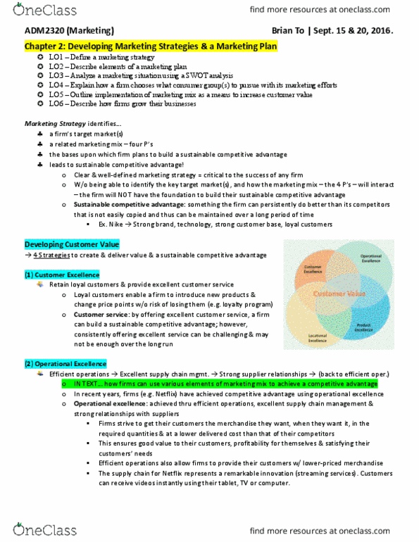 ADM 2320 Lecture Notes - Lecture 2: Boston Consulting Group, Aquafina, Ipod Nano thumbnail