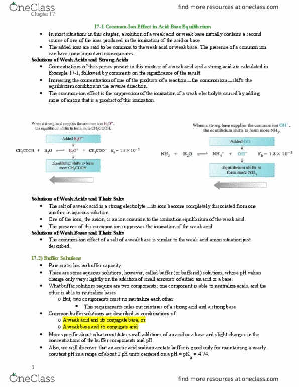 CHEM 1001 Chapter Notes - Chapter 17: Ph Meter, Titration Curve, Equivalence Point thumbnail
