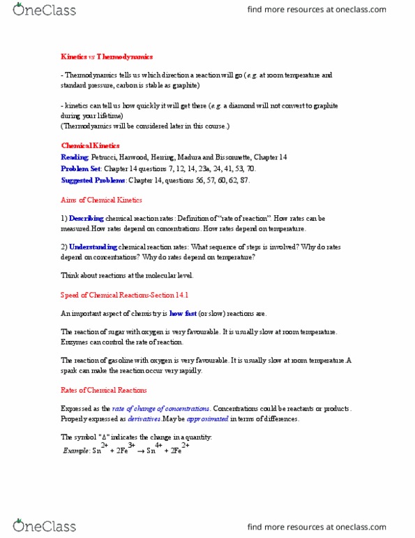 CHEM 1001 Chapter Notes - Chapter 14: Homogeneous Catalysis, Bayerischer Rundfunk, Smog thumbnail