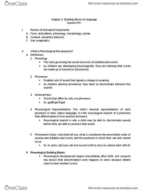 SPCH 470 Lecture Notes - Lecture 3: Eye Contact, Independent Clause, Dependent Clause thumbnail