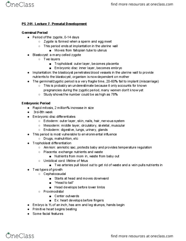 CAS PS 241 Lecture Notes - Lecture 7: List Of Greyhawk Characters, Radiography, Fetal Alcohol Spectrum Disorder thumbnail