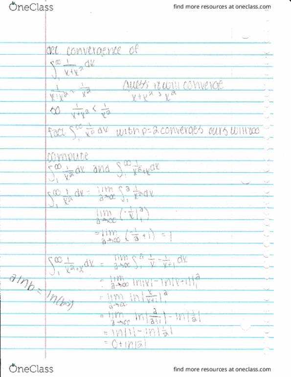 MATH 222 Lecture 11: Determining Convergence with Comparison Theorem thumbnail