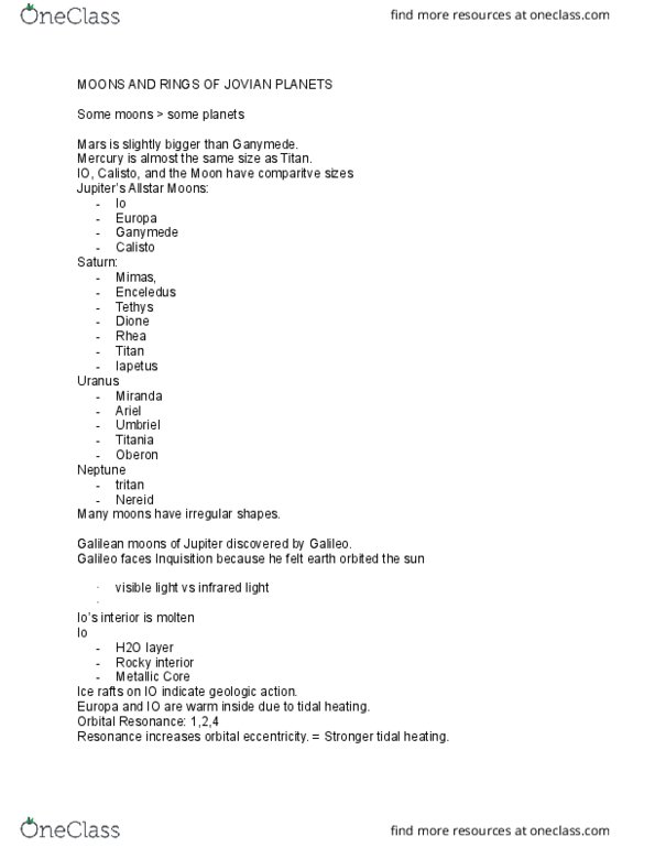 AST101H1 Lecture Notes - Lecture 17: Ring System, Orbital Eccentricity, Roche Limit thumbnail