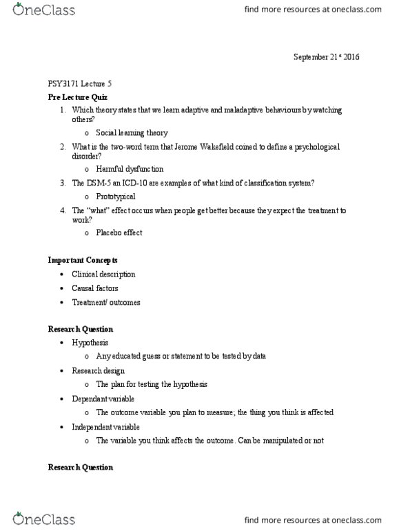 PSY 3171 Lecture Notes - Lecture 5: Proband, Informed Consent, Endophenotype thumbnail