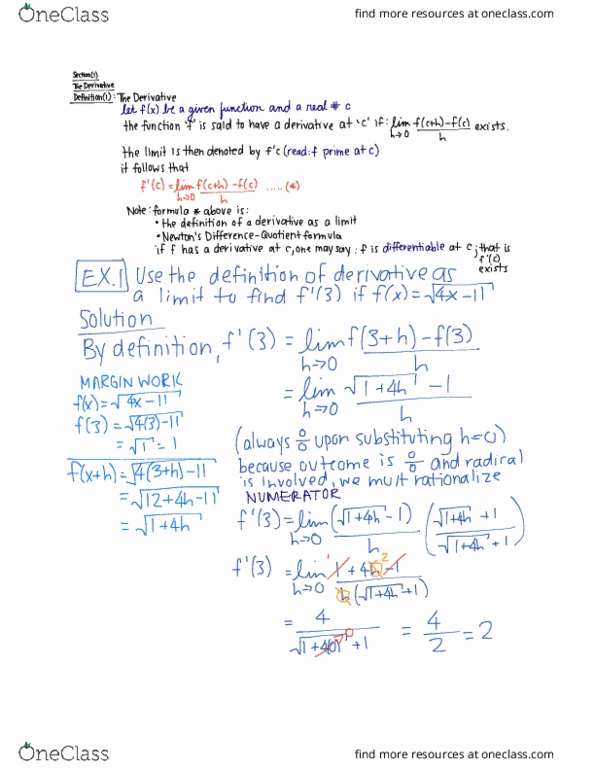 MATH 275 Lecture Notes - Lecture 1: Binomial Theorem, Power Rule thumbnail