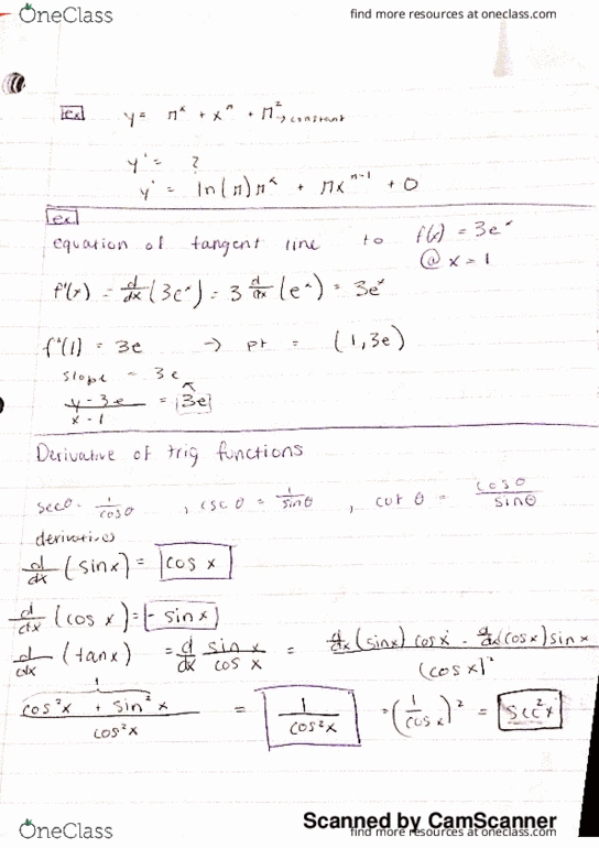 MATH 1300 Lecture 3: trig derivatives thumbnail