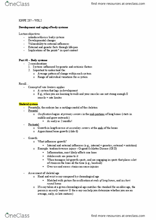 KNPE 237 Lecture Notes - Lecture 5: Hypothalamus, Insulin, Quartile thumbnail