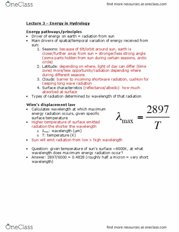 EESB04H3 Lecture Notes - Lecture 3: Heat Flux, Advection, Supersaturation thumbnail