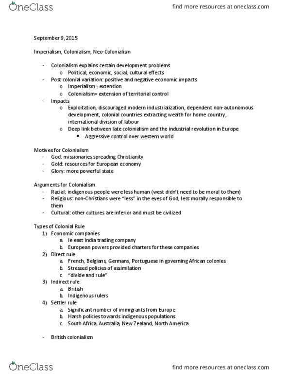 SOCI 254 Lecture Notes - Lecture 1: Transnationality, Alexis De Tocqueville, Germ Theory Of Disease thumbnail